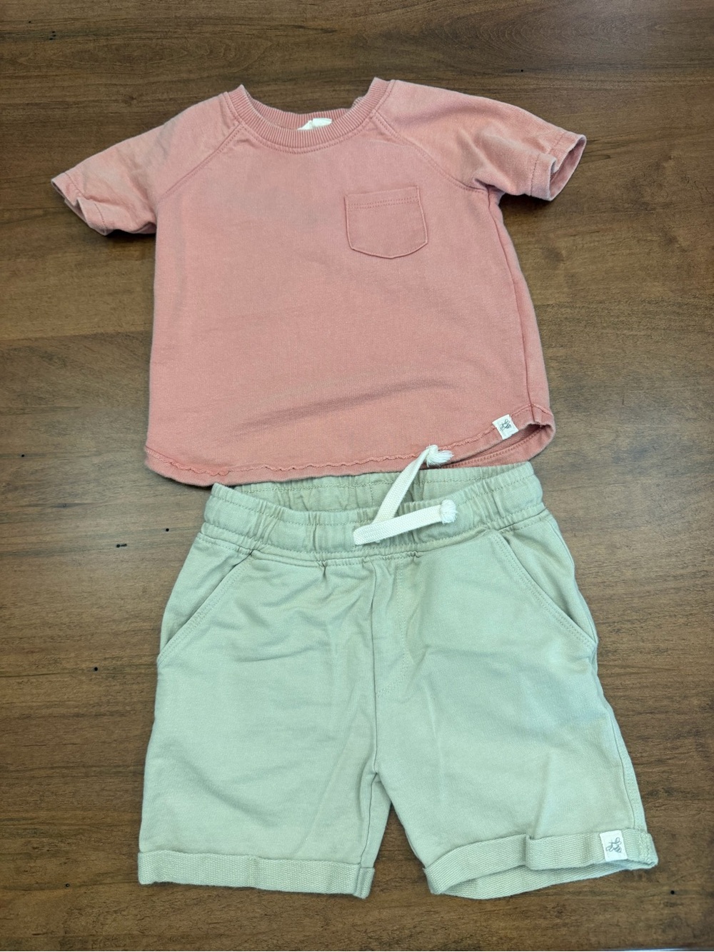 Burt’s Bee’s Short Sleeve Pocket Tee and Drawstring Shorts Set